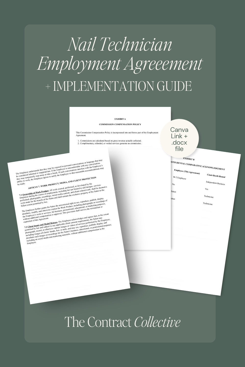 Utah Nail Technician Employment Agreement